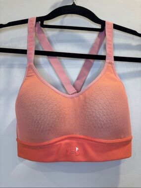 Under Armour Infinity Coral Crossback Fitted Sportsbra Size Extra Small